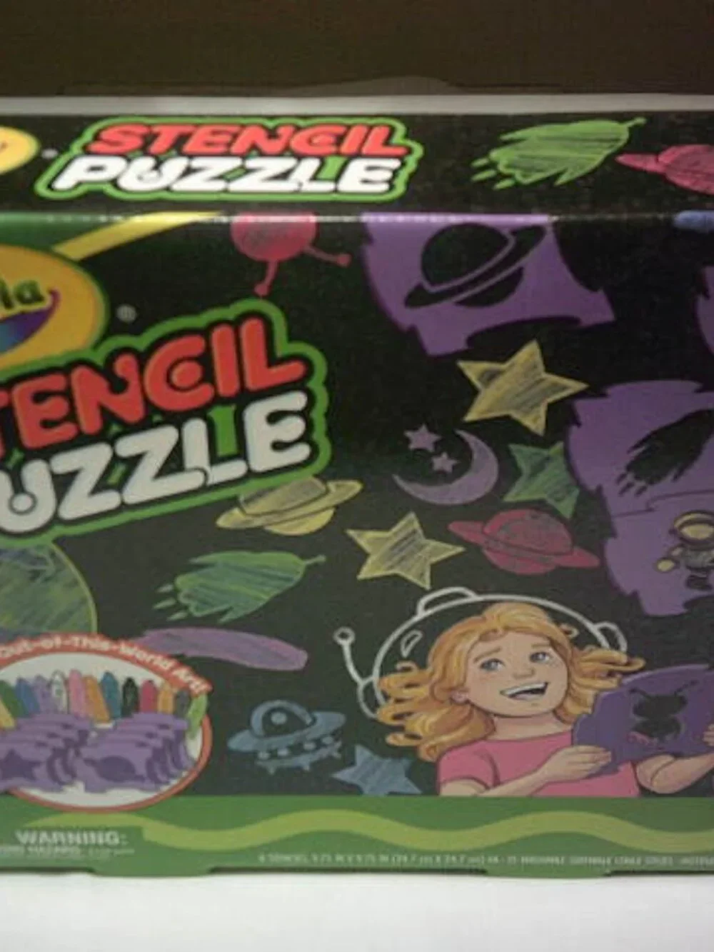 NEW CRAYOLA STENCIL PUZZLE OUTDOOR SIDEWALK FUN AGES 4+ WASHABLE CHALK GREAT 🎁